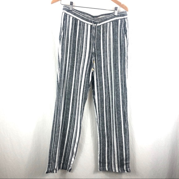 Linen striped pants